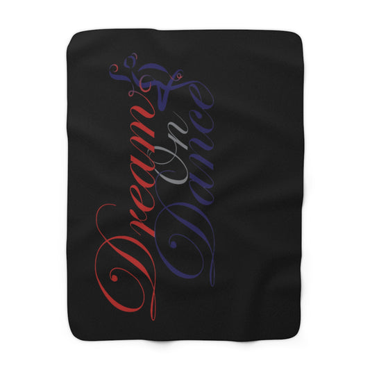 Dream On Dance Sherpa Blanket — Cozy Dance-Themed Throw
