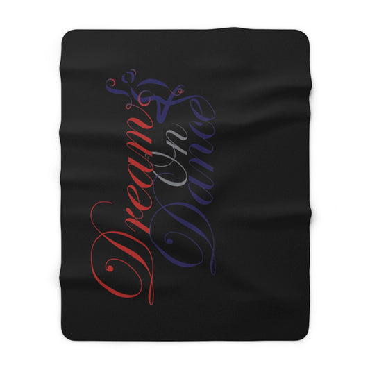 Dream On Dance Sherpa Blanket — Cozy Dance-Themed Throw