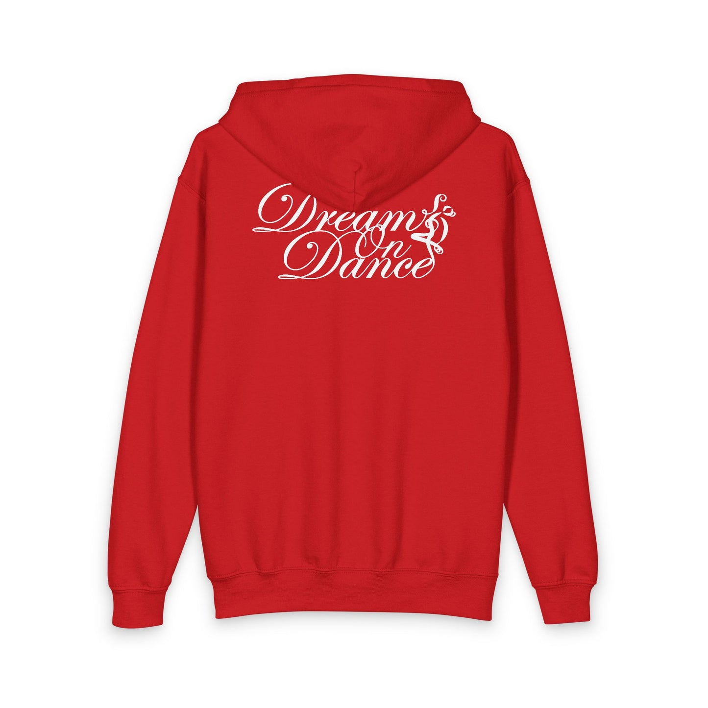 Youth Zipped Hoodie — 'Dream On Dance' Retro Script with Dancing Silhouette