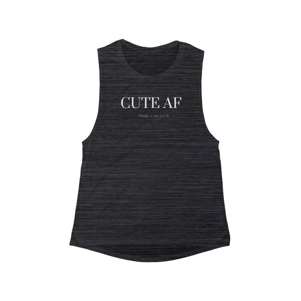 Cute AF Flowy Scoop Muscle Tank