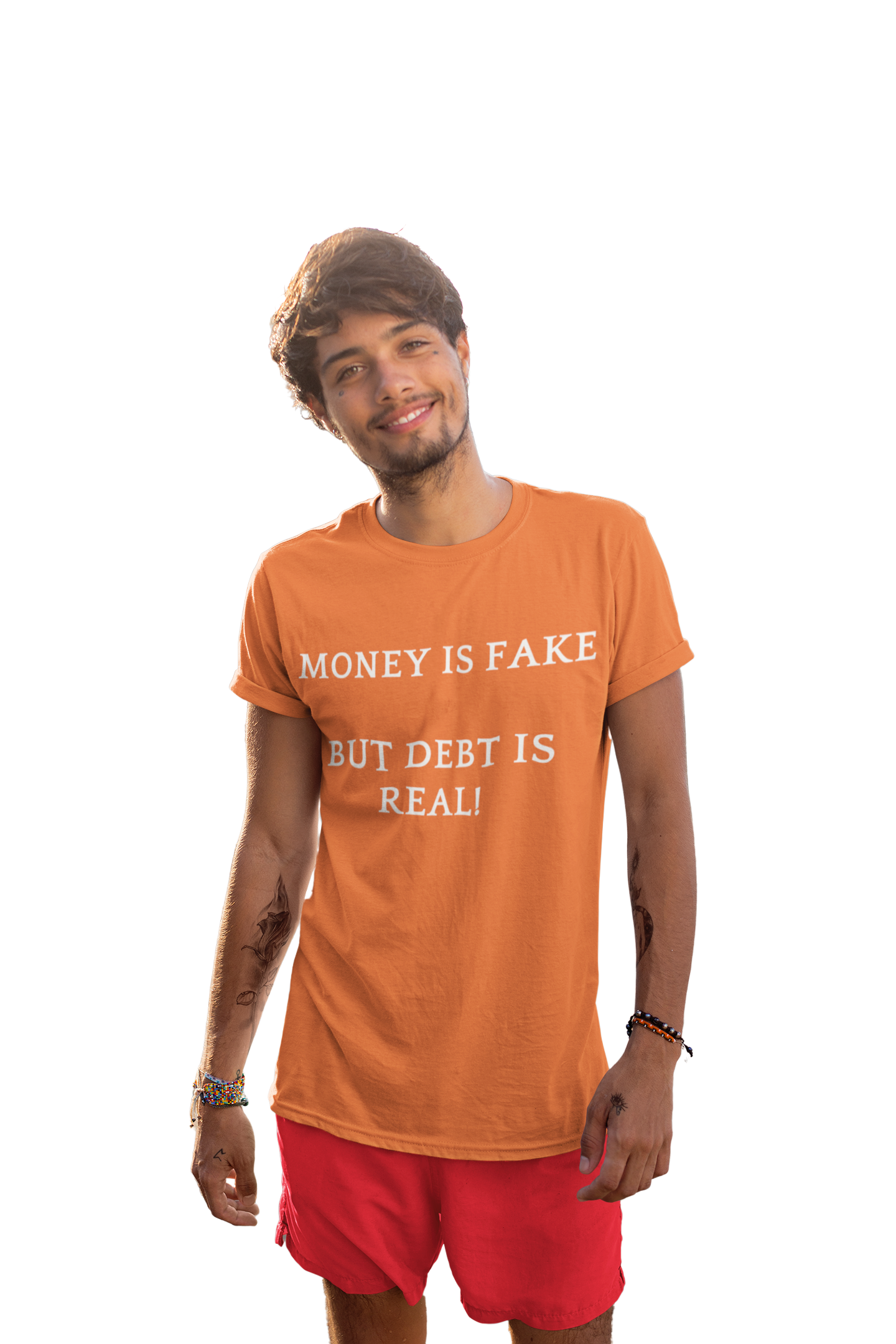 Money Is Fake But Debt is Real Unisex Short Sleeve Tee