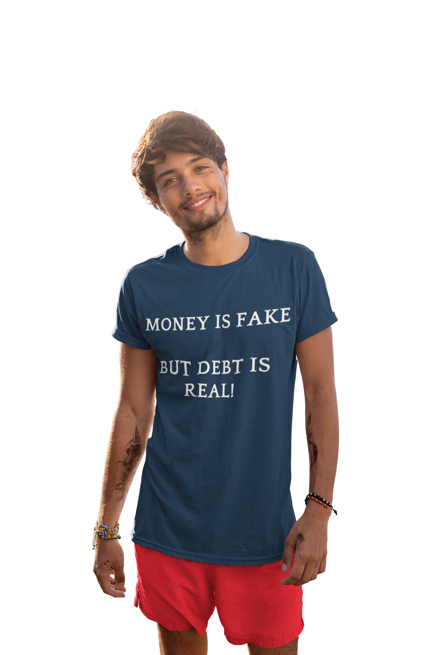 Money Is Fake But Debt is Real Unisex Short Sleeve Tee